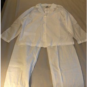 White Celestine Pajamas Size Medium